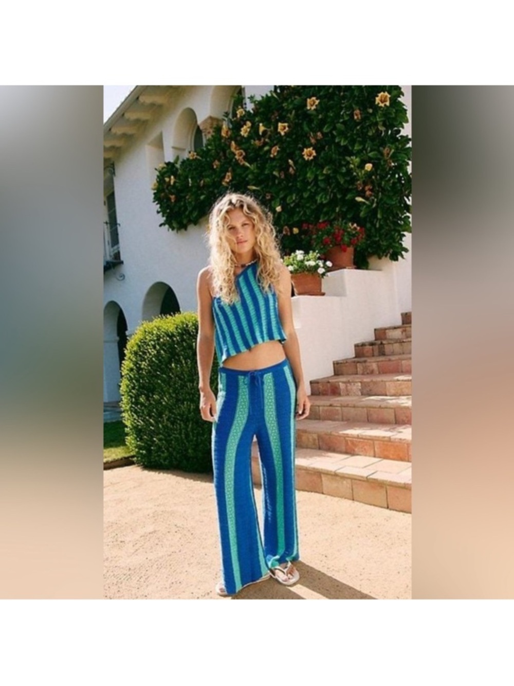 NWOT Free People Women's Blue Joan Fauxchet Set